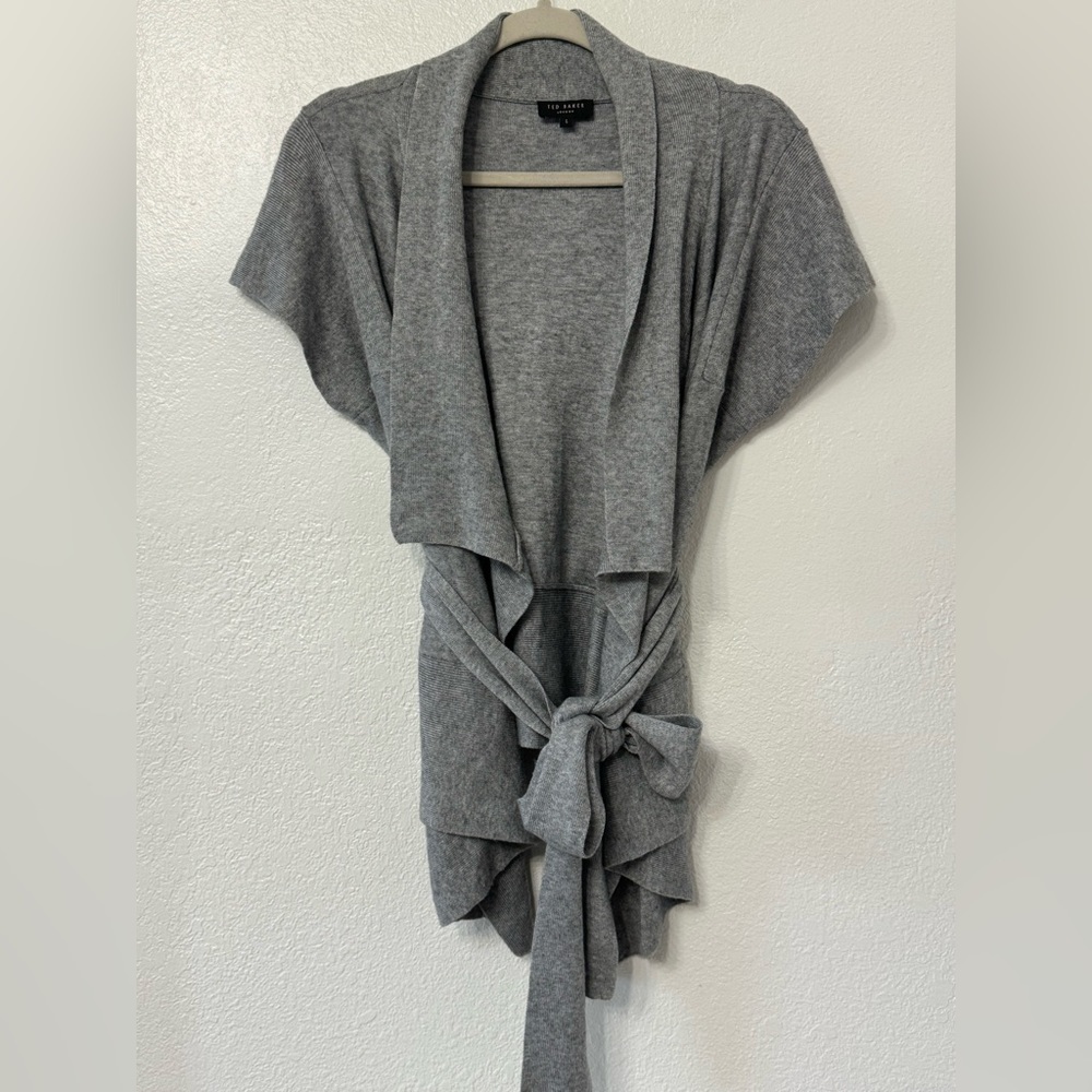 Ted Baker Versatile short sleeve tie cardigan, Size Small, Soft  Cashmere Blend
